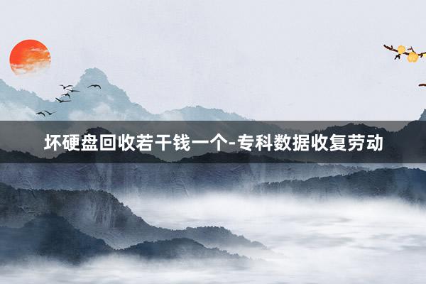 坏硬盘回收若干钱一个-专科数据收复劳动